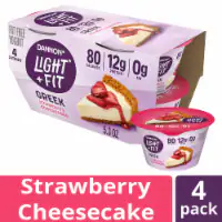 Light + Fit Strawberry Cheesecake Fat Free Greek Yogurt Cups